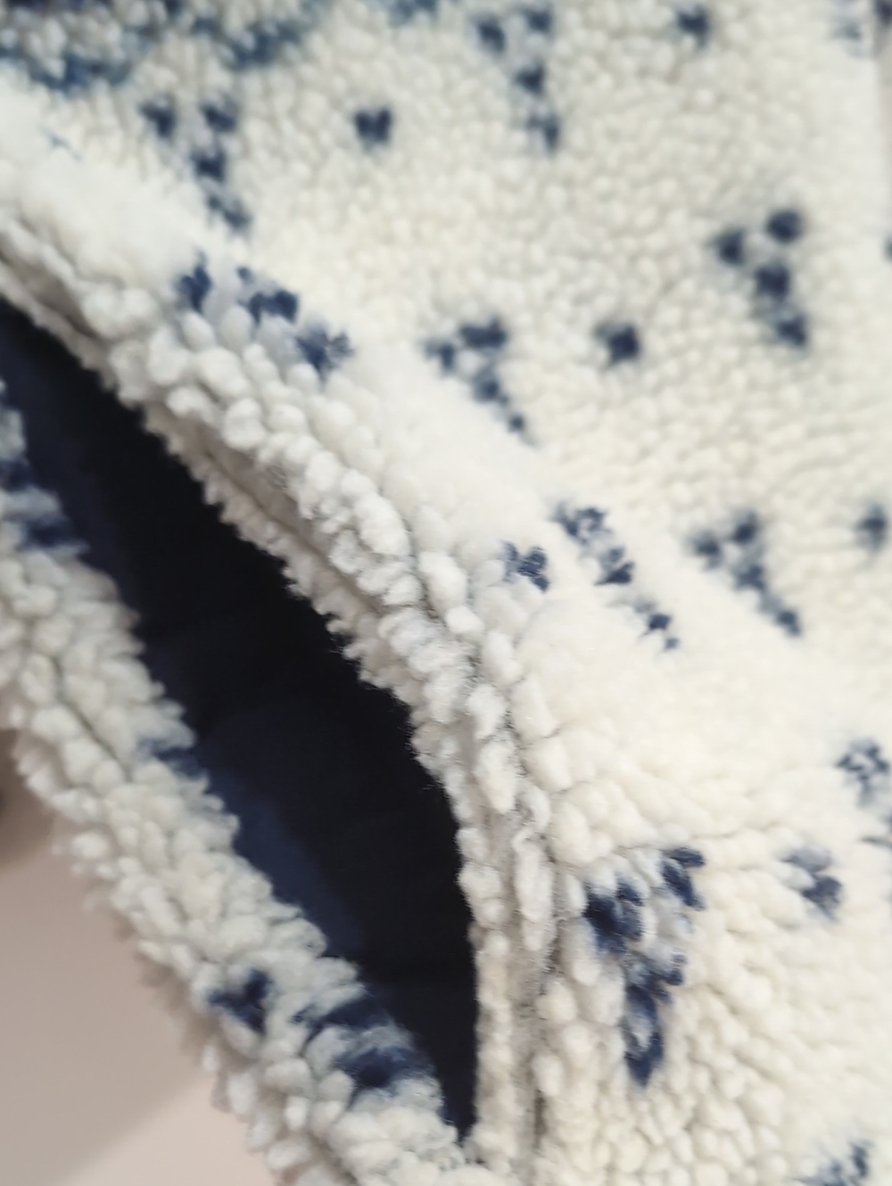 Vintage L.L. Bean Sherpa Pullover with Navy Nordic Pattern L - Picture 6 of 11